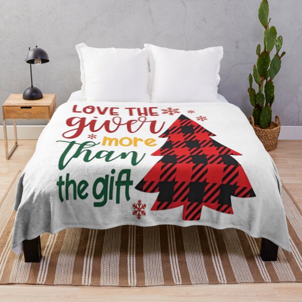 Item preview, Love The Giver More Than The Gift, Merry Christmas Santa Joyful Believe Mistletoe Blessing Friends Snow Noel Winter, Xmas designed and sold by tystock.