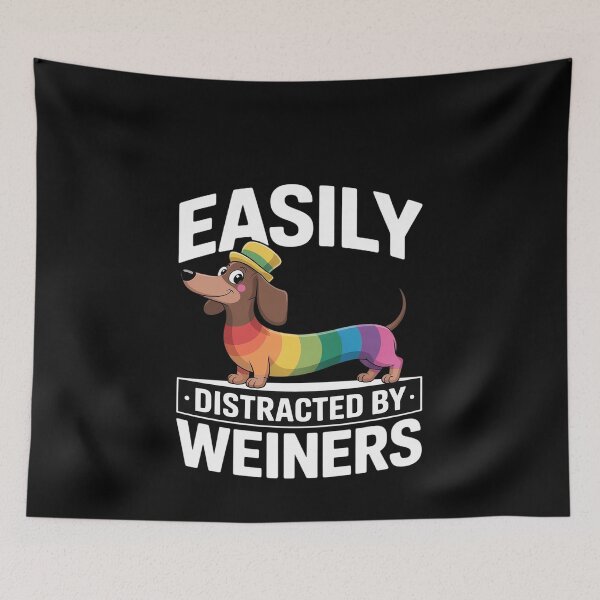 Item preview, Rainbow LGBT Love Weiners Dogs Love Gay Man Pride  designed and sold by MonsterBuddiess.