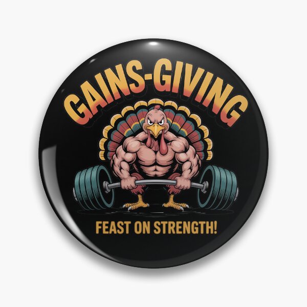 Item preview, Gains-Giving Funny Thanksgiving Gym Turkey Workout  designed and sold by zeesquare.