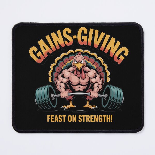 Item preview, Gains-Giving Funny Thanksgiving Gym Turkey Workout  designed and sold by zeesquare.