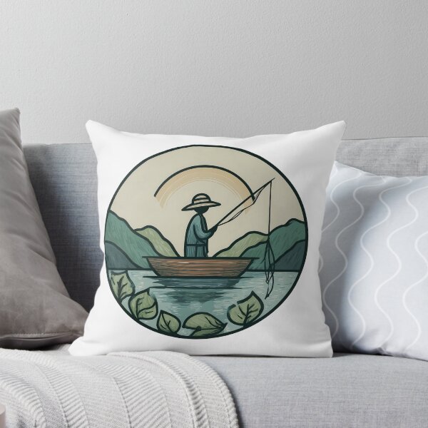 Item preview, Fisherman Fishing on a Lake Under the Sun designed and sold by gut2000.