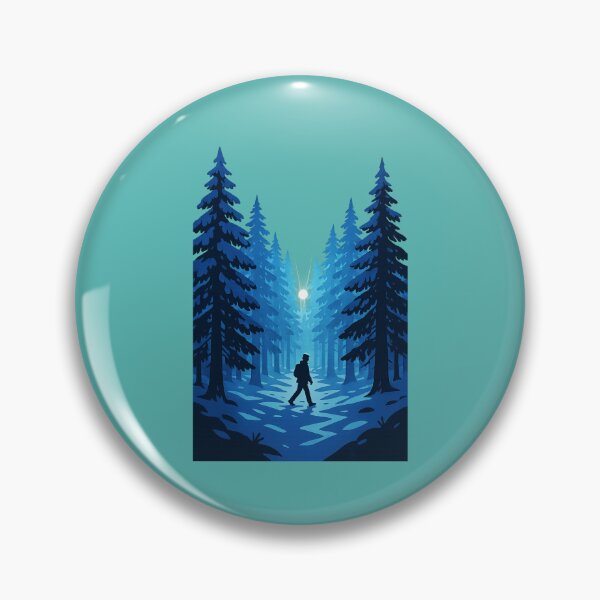 Item preview, Winter Forest Walk — Deep Blue Trail Through the Woods designed and sold by BROHLine Studio.