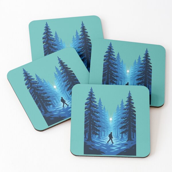 Item preview, Winter Forest Walk — Deep Blue Trail Through the Woods designed and sold by BROHLine Studio.