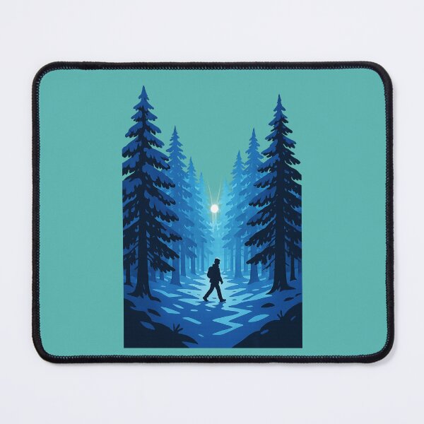 Item preview, Winter Forest Walk — Deep Blue Trail Through the Woods designed and sold by BROHLine Studio.