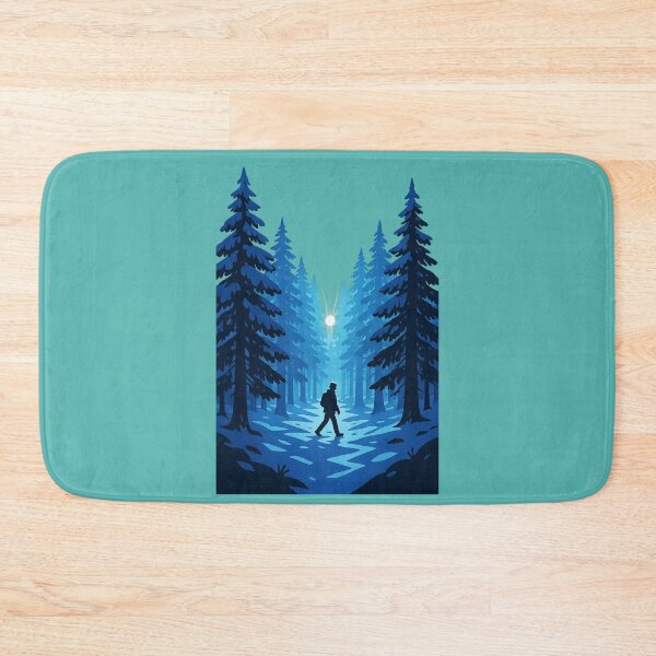 Item preview, Winter Forest Walk — Deep Blue Trail Through the Woods designed and sold by BROHLine Studio.
