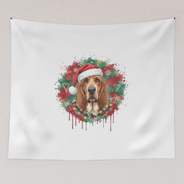 Item preview, Bloodhound | Christmas Colorful Watercolor Design #1 designed and sold by MatsurexDesigns.