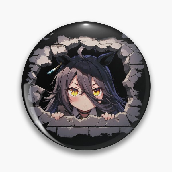 Item preview, Manhattan Cafe Uma Musume Pretty Derby Chibi Peeking Anime designed and sold by TorbenKuhano.