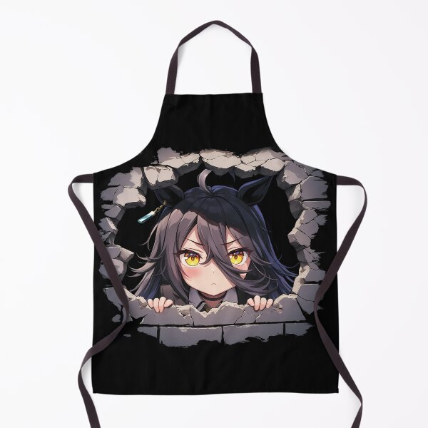Item preview, Manhattan Cafe Uma Musume Pretty Derby Chibi Peeking Anime designed and sold by TorbenKuhano.