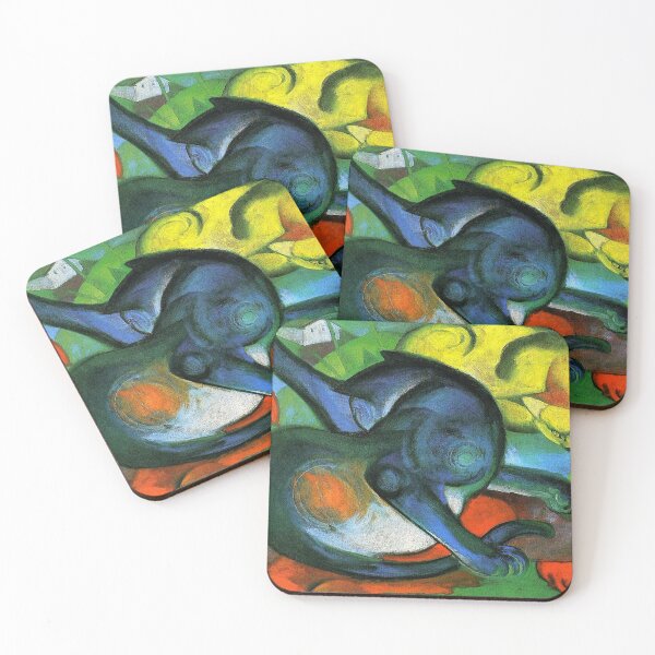 Item preview, Two Cats Blue and Yellow designed and sold by tomorrowsart.