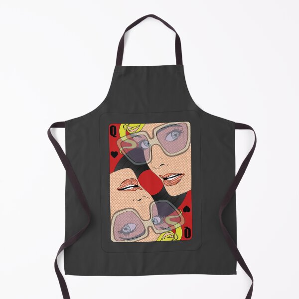 Item preview, Pop Art Queen Playing Card - Red Retro Comic Style designed and sold by SKETCHYANDGRAPHIC.