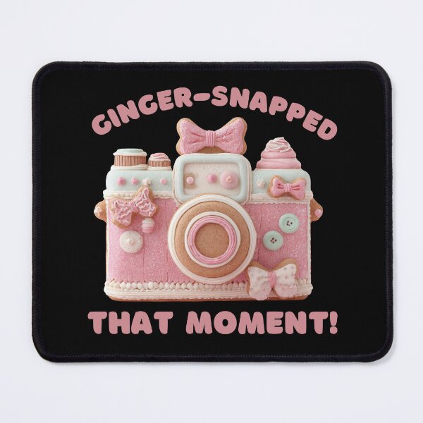 Item preview, Ginger-Snapped That Moment – Funny Christmas Gingerbread Camera Pun designed and sold by Maryna_Reine.