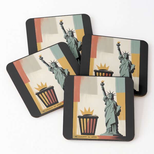 Item preview, No Tyrants No Kings – Liberty and Freedom Retro Art designed and sold by Ania_BM.