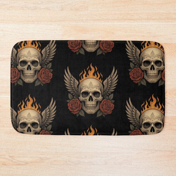 Item preview, Hyperreal Gothic Skull with Roses and Wings designed and sold by LaNadaYFundante.