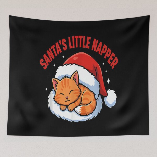 Item preview, Santas Little Napper Cute Christmas Funny Cat designed and sold by tystock.