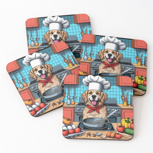 Item preview, Cute dog cooking in the kitchen designed and sold by Dogandesighn.