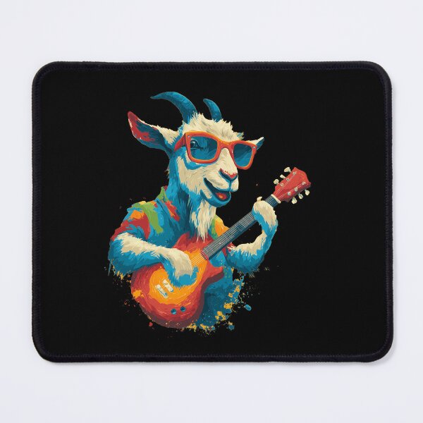 Item preview, Cool goat playing guitar and Wearing Sunglasses Drawing designed and sold by gut2000.
