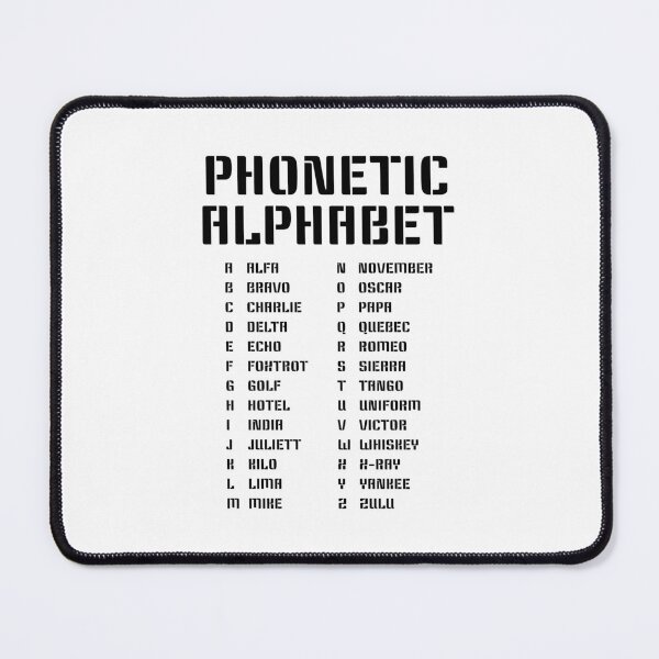 Item preview, Phonetic Alphabet for the Military – Black White Design designed and sold by AnnSign.