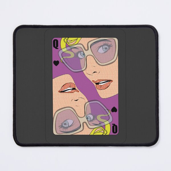 Item preview, Pop Art Queen Playing Card - Purple Retro Comic Style designed and sold by SKETCHYANDGRAPHIC.