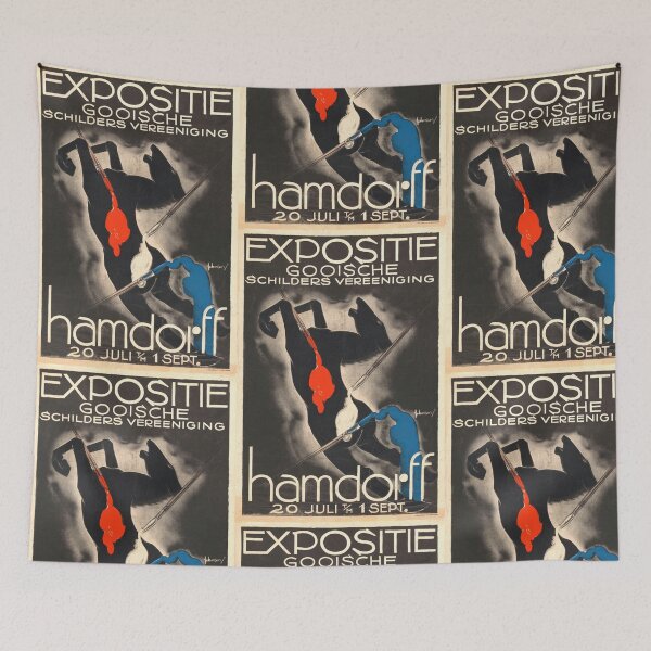 Item preview, Vintage Dutch Art Poster | Design | Gooische Schilders Vereniging Exhibition | Bold Colors & Modernist Style designed and sold by artofuniverse.