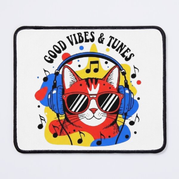 Item preview, Cool Cat Vibes – Music, Headphones & Good Tunes designed and sold by SztylishDesigns.