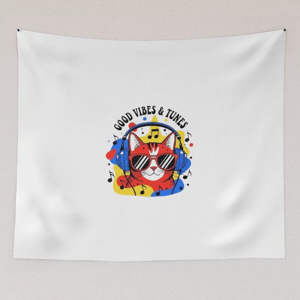 Item preview, Cool Cat Vibes – Music, Headphones & Good Tunes designed and sold by SztylishDesigns.