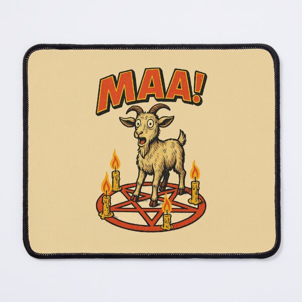 Item preview, Funny Goat Screaming “MAA!” – Cute Surprised Goat Illustration designed and sold by The Devil's Bargain.