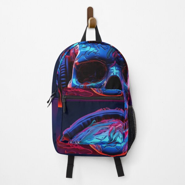 Item preview, Neon Echoes of the Mind: A Cybernetic Skull Immersed in the Hypnotic Rhythms of Digital Sound designed and sold by Epsydon Designers.