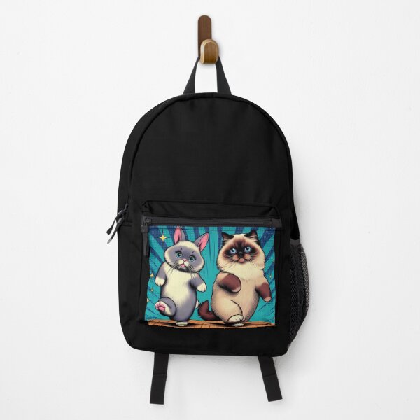 Item preview, Himalayan cat and cute bunny dancing. designed and sold by Dogandesighn.