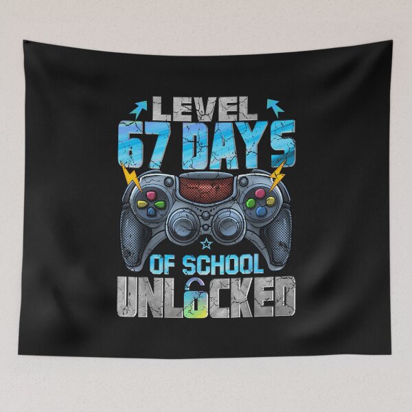 Item preview, Level 67 Days Of School Unlocked Gamer Six Seven Kids Boys designed and sold by TalalosART.