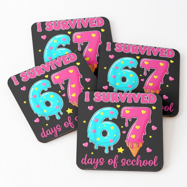 Item preview, I Survived 67 Days Of School Funny 67 Meme Teacher Student designed and sold by TalalosART.
