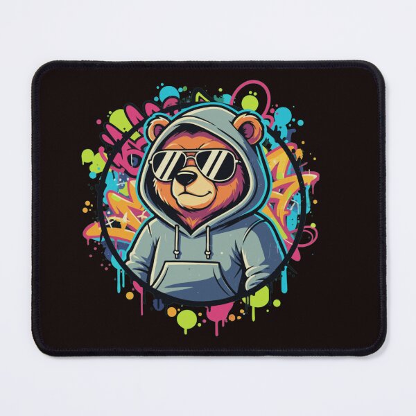 Item preview, Cool Bear in Hoodie – Urban Street Art Style Design designed and sold by Royalsticker.
