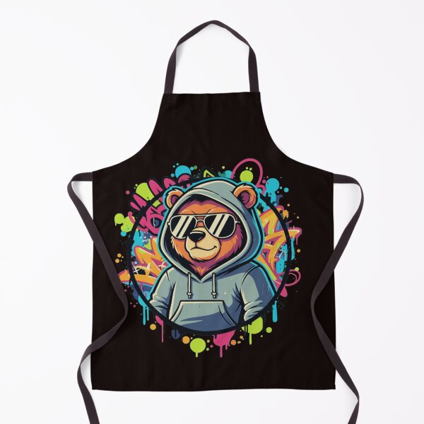 Item preview, Cool Bear in Hoodie – Urban Street Art Style Design designed and sold by Royalsticker.