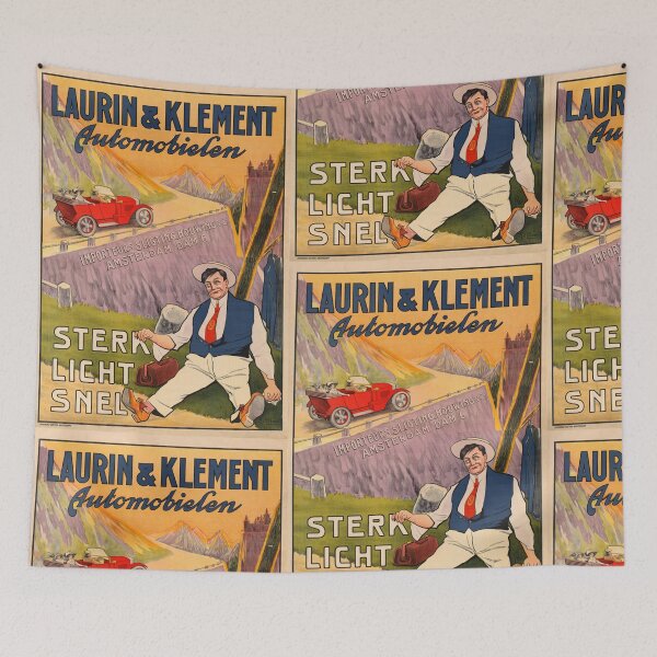 Item preview, Vintage Laurin & Klement Automobile Poster | Art Nouveau Style | Early 20th Century Car Art | Classic Auto Advertising designed and sold by artofuniverse.