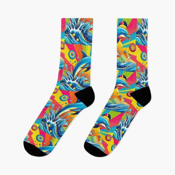 Item preview, Pop art style cute dolphin  designed and sold by Dogandesighn.