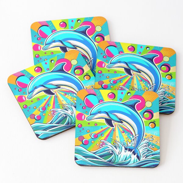 Item preview, Pop art style cute dolphin  designed and sold by Dogandesighn.