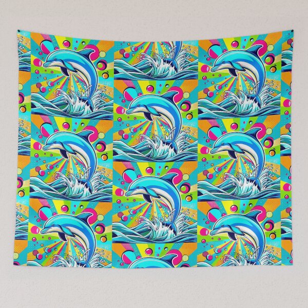 Item preview, Pop art style cute dolphin  designed and sold by Dogandesighn.