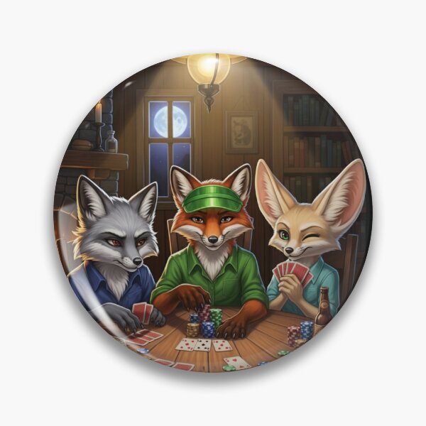 Item preview, Moonlit Fox Poker designed and sold by FoxVibes.