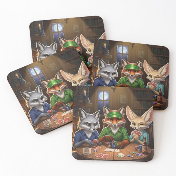 Item preview, Moonlit Fox Poker designed and sold by FoxVibes.