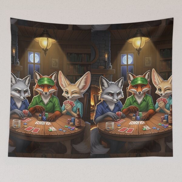 Item preview, Moonlit Fox Poker designed and sold by FoxVibes.