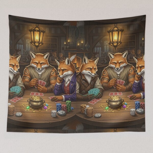Item preview, Tavern Foxes' Card Night designed and sold by FoxVibes.