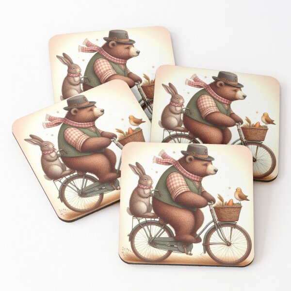Item preview, Cute Bear Riding Bike designed and sold by Dogandesighn.