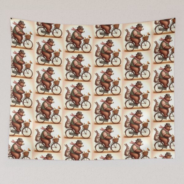 Item preview, Cute Bear Riding Bike designed and sold by Dogandesighn.
