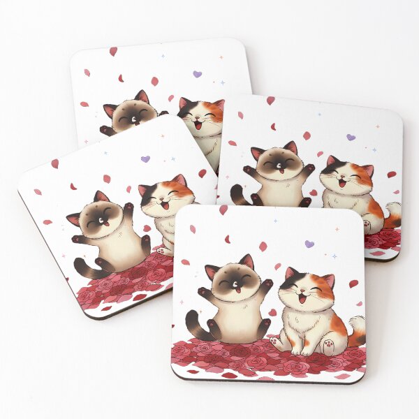 Item preview, Funny Feline Accident Rose Petal Chaos | Cute Cat Couple designed and sold by meesub.