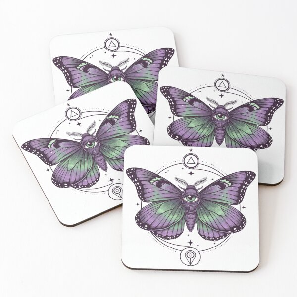 Item preview, Cosmic Occult Goth Moth, Psychodelic Butterfly designed and sold by MythAndMotion.