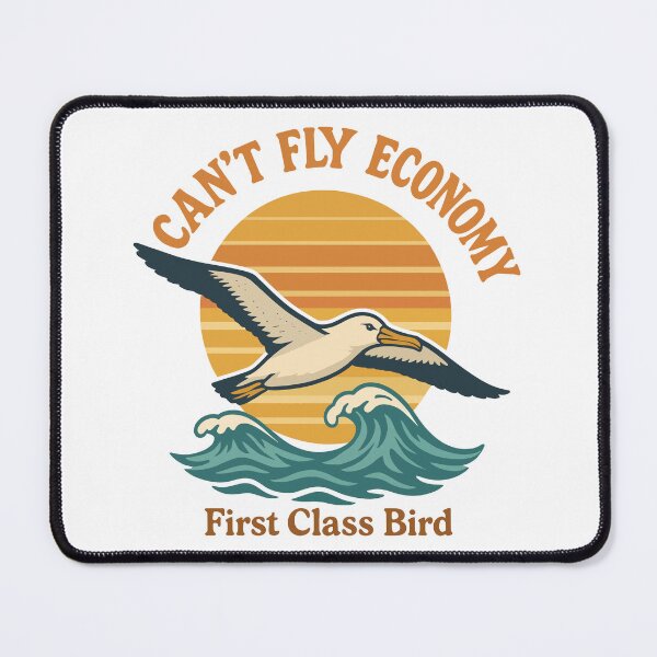 Item preview, Can’t Fly Economy – Funny Albatross Ocean Design designed and sold by WildlifeInc.