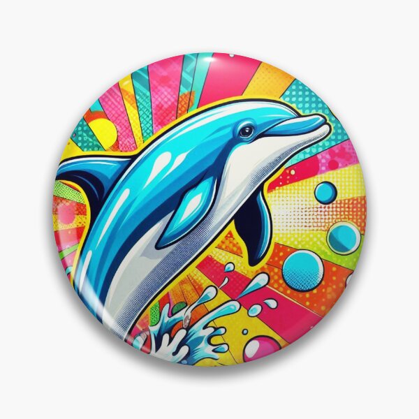 Item preview, pop art cute dolphin designed and sold by Dogandesighn.