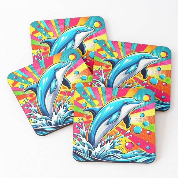Item preview, pop art cute dolphin designed and sold by Dogandesighn.