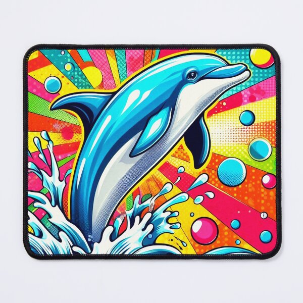 Item preview, pop art cute dolphin designed and sold by Dogandesighn.