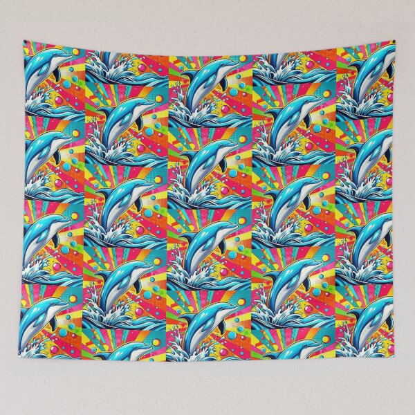 Item preview, pop art cute dolphin designed and sold by Dogandesighn.