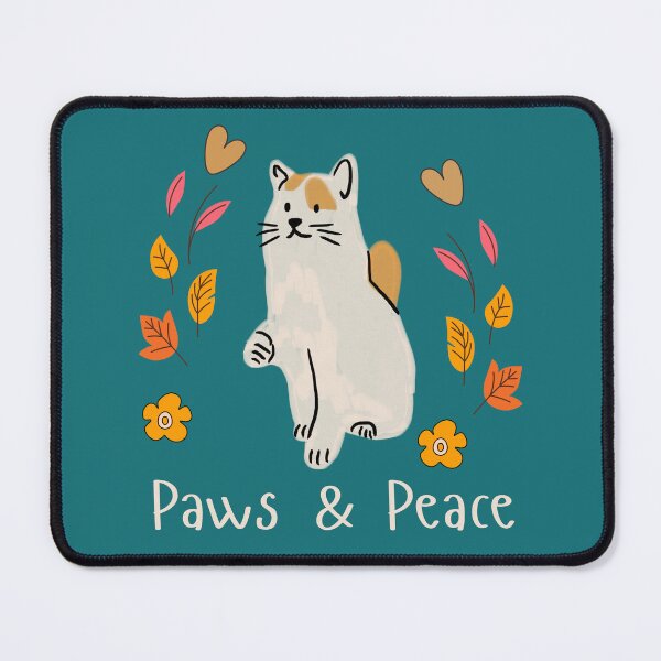 Item preview, Paws & Peace – Calico Cat with Flowers Cozy Illustration Design designed and sold by TheBeeKindSpace.